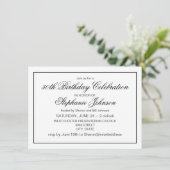 Elegant Classic Black en White 50th Birthday Kaart (Staand voorkant)