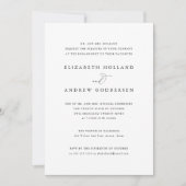 Elegant Classic Black en White Engagement Party Kaart (Voorkant)