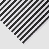 Elegant Classic Black en white strepen patroon Tissuepapier (Detail)