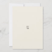 Elegant Classic Black & Ivory Monogram Wedding Kaart (Achterkant)