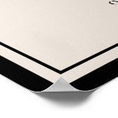 Elegant Classic Black Welcome to Our Wedding Sign Poster (Hoek)