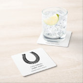 Elegant Classic Black White Horse Race Derby Kartonnen Onderzetters (Insitu)