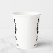 Elegant Classic Black White Horse Race Derby Papieren Bekers (Rechts)