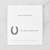 Elegant Classic Black White Horse Race Derby Plaatskaartje (Buitenkant ongevouwen)