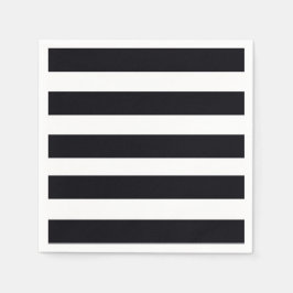 Elegant Classic Black & White Striped Chic Modern Servetten
