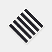 Elegant Classic Black & White Striped Chic Modern Servetten (Hoek)