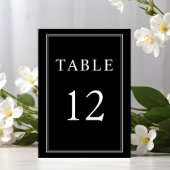 Elegant Classic Black White Wedding Kaart