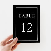 Elegant Classic Black White Wedding Kaart