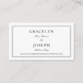 Elegant Classic Black & White Wedding Website Informatiekaartje (Voorkant)