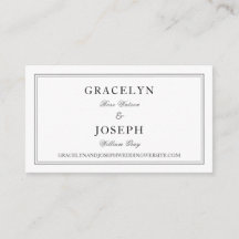 Elegant Classic Black & White Wedding Website