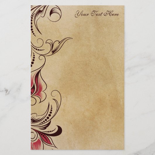 Elegant Classic  Bloemen Briefpapier (Voorkant)