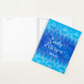 Elegant Classic Blue Damask Patroon Yarly Planner (Display)