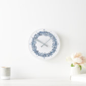 Elegant Classic Blue & White Animal Wreatft Delft Ronde Klok (Huis)