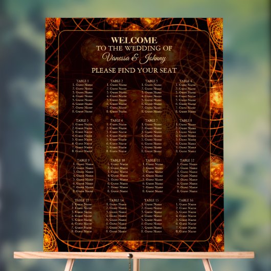 Elegant Classic Boho Modern Gold #901 Wedding Acryl Bord (Neutraal)