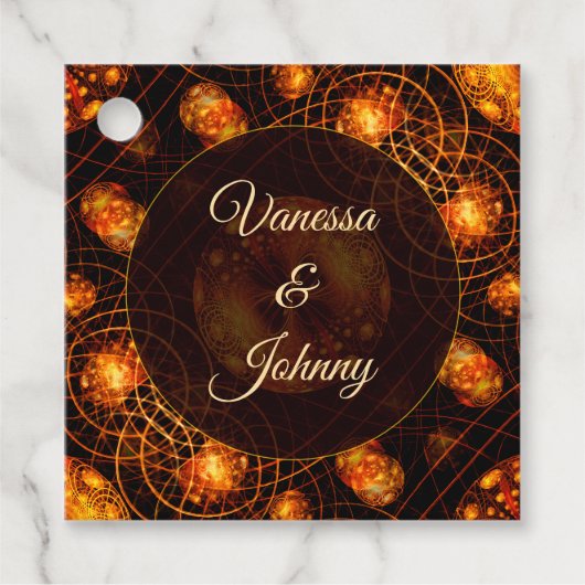 Elegant Classic Boho Modern Gold #901 Wedding Bedankjes Labels (Voorkant)