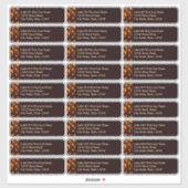 Elegant Classic Boho Modern Gold #901 Wedding Sticker (Vel)