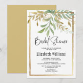 Elegant Classic Border Gold&Greenery Vrijgezellenf Kaart (Voorkant / Achterkant)