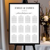 Elegant Classic Border Wedding Seating Chart Poster