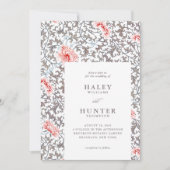 Elegant Classic Botanical Wedding Kaart (Voorkant)