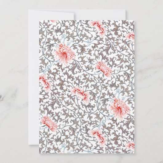 Elegant Classic Botanical Wedding Kaart (Achterkant)