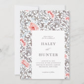 Elegant Classic  Botanical Wedding Kaart (Voorkant)