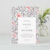 Elegant Classic Botanical Wedding Kaart (Staand voorkant)