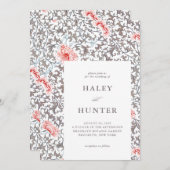 Elegant Classic Botanical Wedding Kaart (Voorkant / Achterkant)