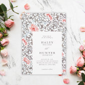 Elegant Classic Botanical Wedding Kaart