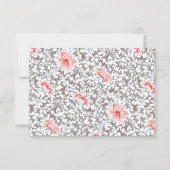 Elegant Classic Botanical Wedding RSVP Kaartje (Achterkant)