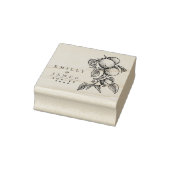 Elegant Classic Botanische Sinaasappels Bruiloft Rubberstempel (Stempel)