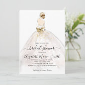 Elegant Classic Bruid Trouwjurk Vrijgezellenfeest Kaart (Staand voorkant)