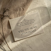 Elegant Classic  bruidsmeisje voorstel Kaart