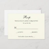 Elegant Classic Bruiloft RSVP (Voorkant / Achterkant)