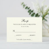 Elegant Classic Bruiloft RSVP Kaartje (Staand voorkant)