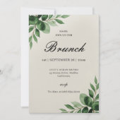 Elegant Classic Brunch Invitation Feestdagenkaart (Voorkant)