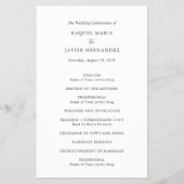 Elegant Classic Budget Wedding Program Flyer (Voorkant)