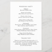 Elegant Classic Budget Wedding Program Flyer (Achterkant)