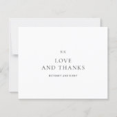 Elegant Classic Budget Wedding Thank You Card (Voorkant)