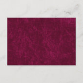 Elegant Classic Burgundy Berry Wedding Dress Code Informatiekaartje (Achterkant)