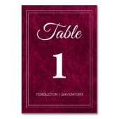 Elegant Classic Burgundy Berry Wedding Kaart (Achterkant)