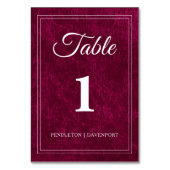 Elegant Classic Burgundy Berry Wedding Kaart (Voorkant)