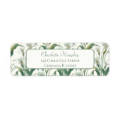 Elegant Classic Calla Lily  retouradres Etiket (Voorkant)
