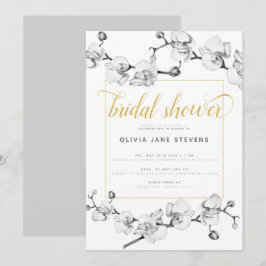 Elegant Classic Calligraphy Floral Vrijgezellenfee Kaart