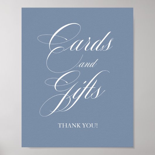 Elegant Classic Calligraphy Kaarten and Gifts Sign Poster (Voorkant)