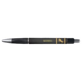 Elegant Classic Chic Zwart Goud Paard gepersonalis Pen