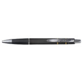 Elegant Classic Chic Zwart Goud Paard gepersonalis Pen (Achterkant)