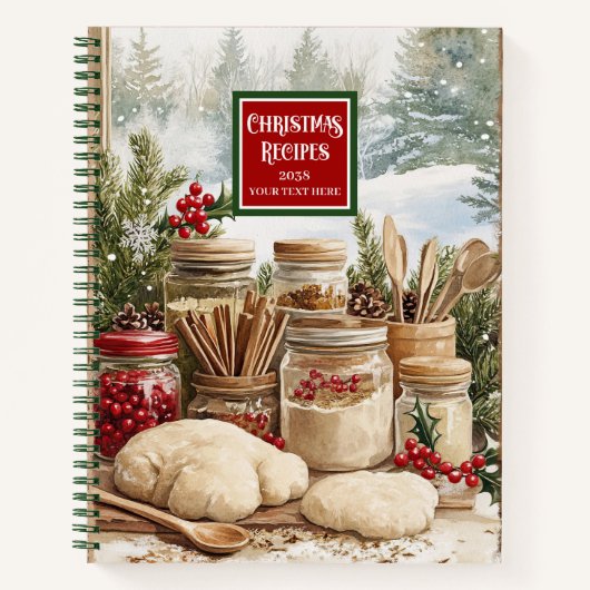 Elegant Classic Christmas Recepten Notitieboek Cus (Voorkant)