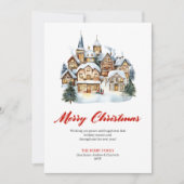 Elegant Classic Christmas Scene Greeting Card Feestdagenkaart (Voorkant)