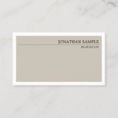 Elegant Classic Colors Minimale Gewoon Professiona Visitekaartje (Voorkant)