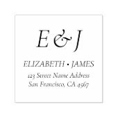 Elegant Classic Coupes Initiaal Return Address Zelfinktende Stempel (Design)